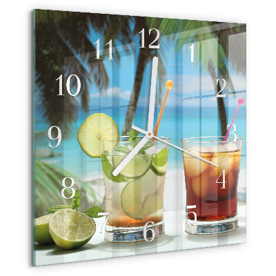 Vierkante glazen klok Cocktail