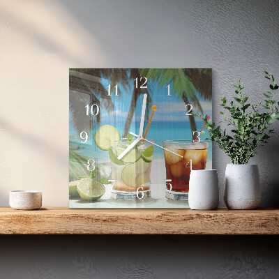 Vierkante glazen klok Cocktail