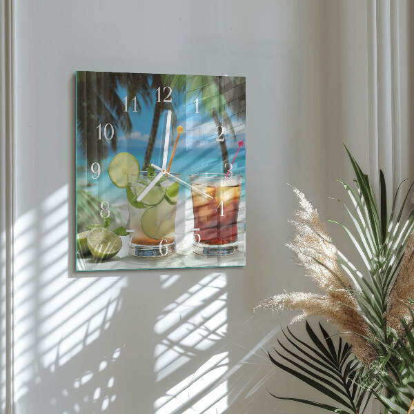 Vierkante glazen klok Cocktail