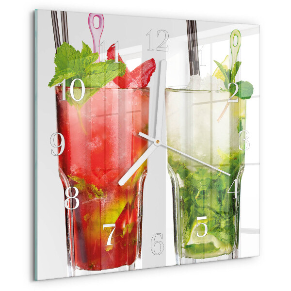 Vierkante glazen klok Cocktails