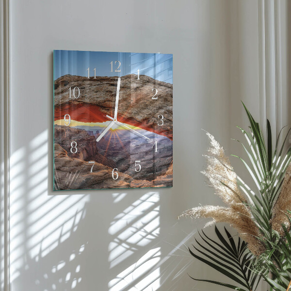 Vierkante glazen klok Grand Canyon