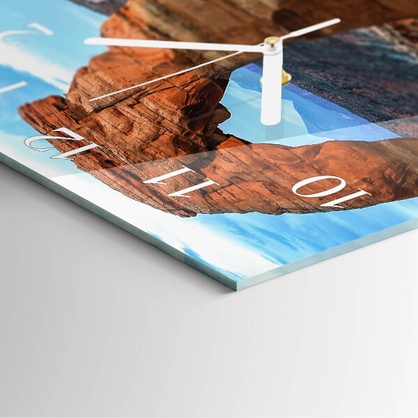 Vierkante glazen klok Grand Canyon