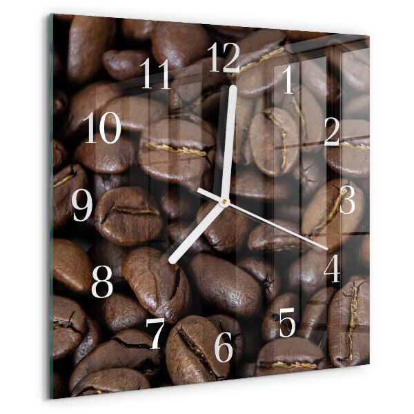 Vierkante glazen klok Koffie