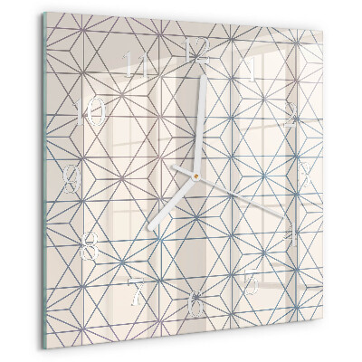 Vierkante glazen klok Geometrisch patroon