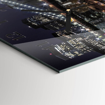 Vierkante glazen wandklok Horizon