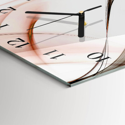 Vierkante glazen wandklok Abstractie