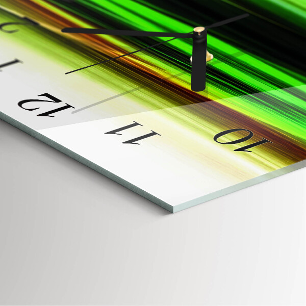 Vierkante glazen wandklok Abstractie