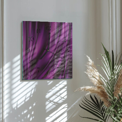 Vierkante glazen wandklok Abstractie