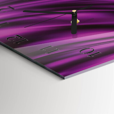 Vierkante glazen wandklok Abstractie