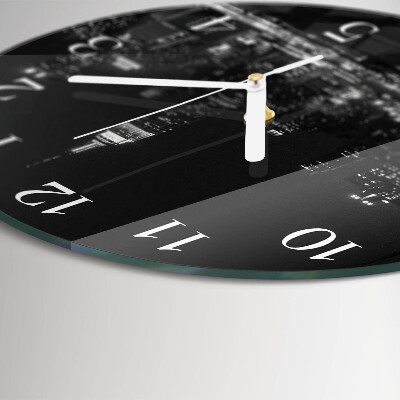 Ronde glazen klok Horizon