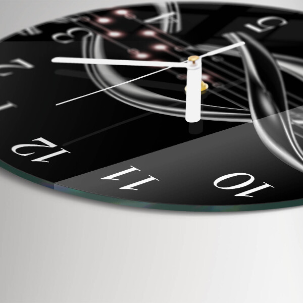 Ronde glazen klok Abstractie