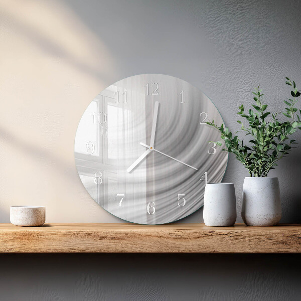 Ronde glazen klok Abstractie