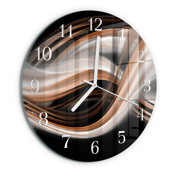 Ronde glazen klok Abstracte kunst