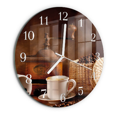 Ronde glazen klok Kopje koffie
