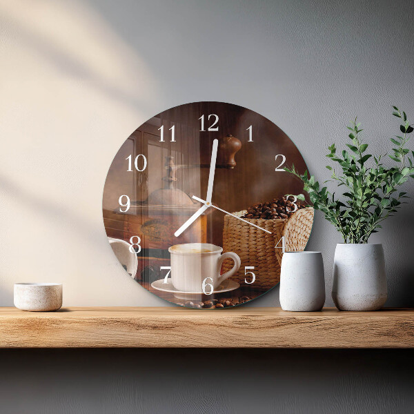 Ronde glazen klok Kopje koffie