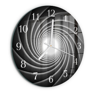 Ronde glazen klok Vortex