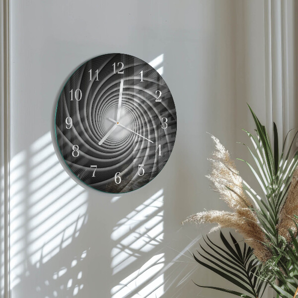 Ronde glazen klok Vortex