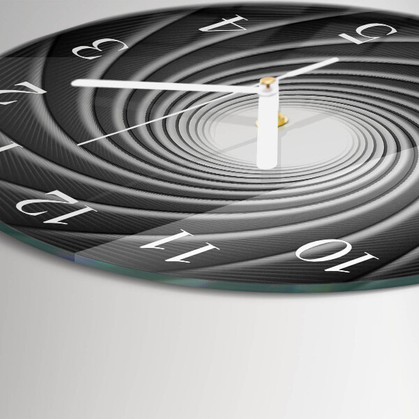 Ronde glazen klok Vortex