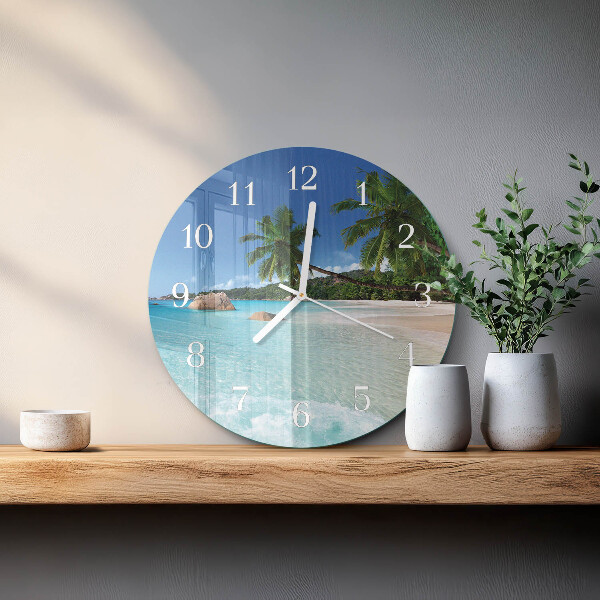 Ronde glazen klok Strand