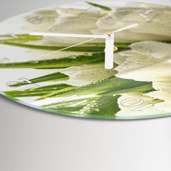 Ronde glazen klok Tulpen