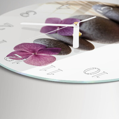 Ronde glazen klok Stone Spa