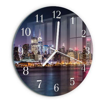 Ronde glazen klok Horizon