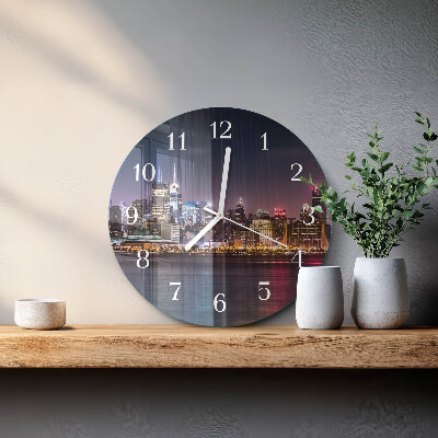 Ronde glazen klok Horizon