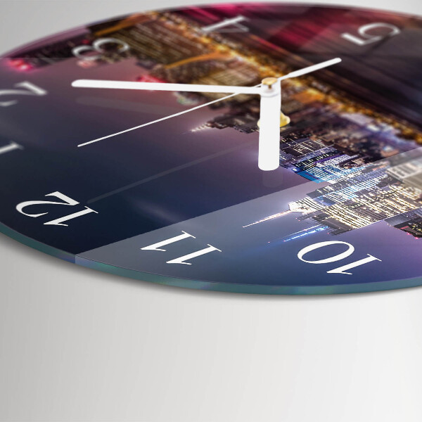 Ronde glazen klok Horizon