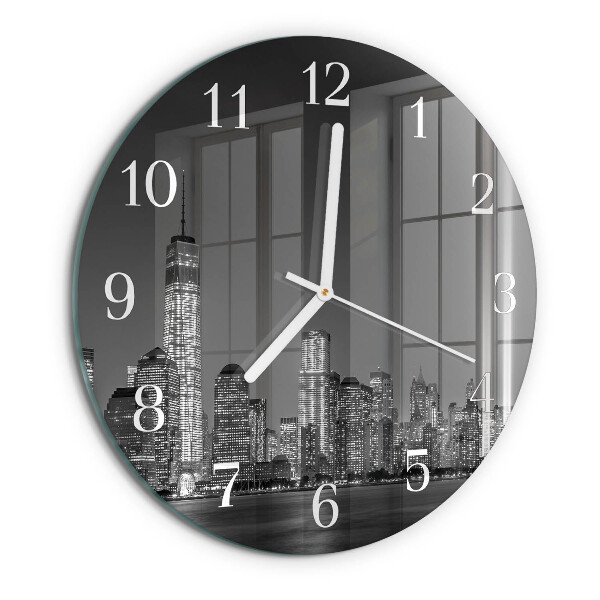 Ronde glazen klok Horizon