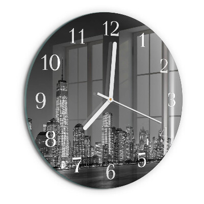 Ronde glazen klok Horizon