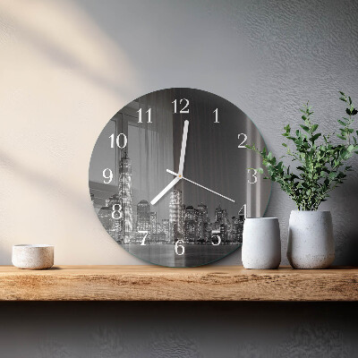 Ronde glazen klok Horizon