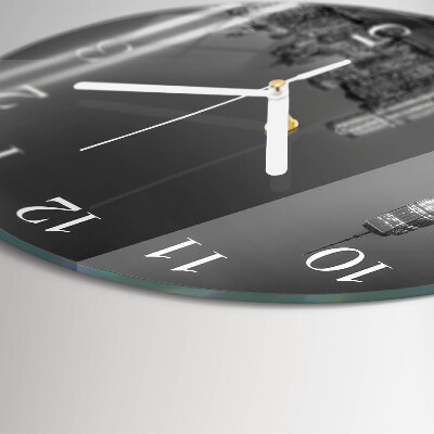 Ronde glazen klok Horizon