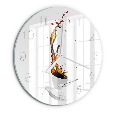 Ronde glazen klok Koffie