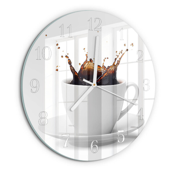 Ronde glazen klok Koffie