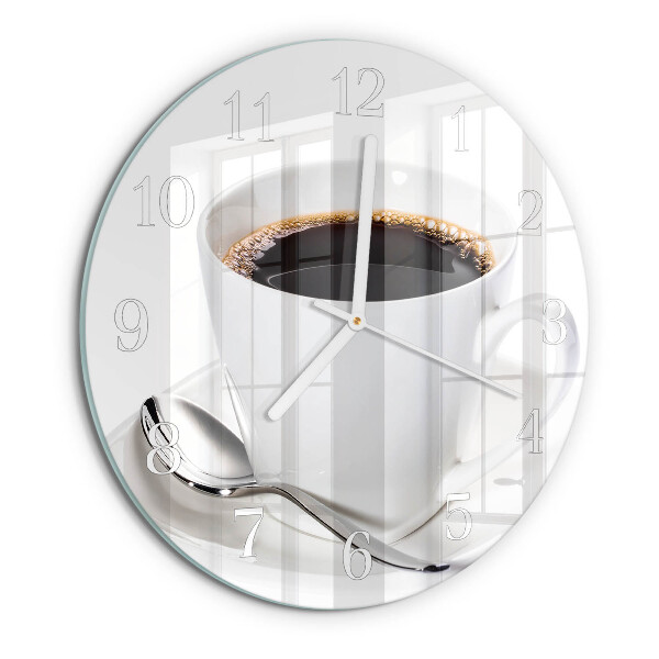 Ronde glazen klok Koffie