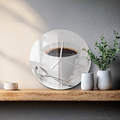 Ronde glazen klok Koffie