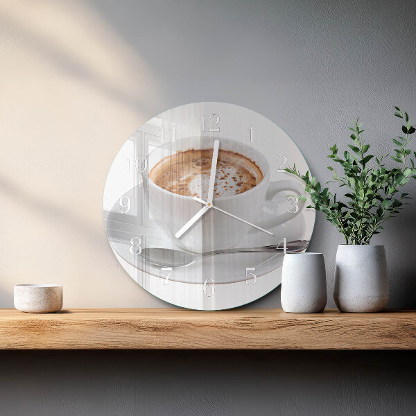 Ronde glazen klok Koffie