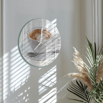Ronde glazen klok Koffie