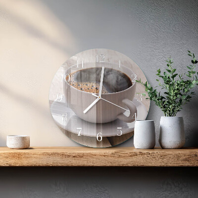 Ronde glazen klok Koffie