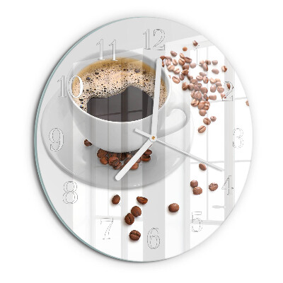 Ronde glazen klok Koffie