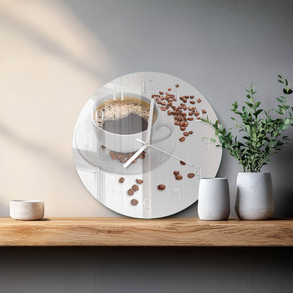 Ronde glazen klok Koffie