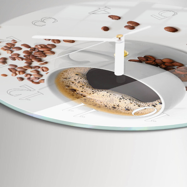 Ronde glazen klok Koffie