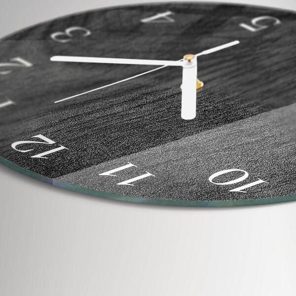 Ronde glazen klok Hout