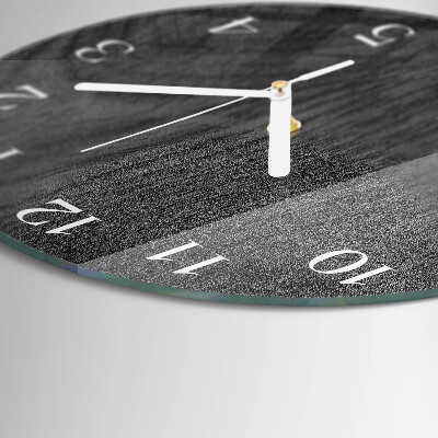 Ronde glazen klok Hout