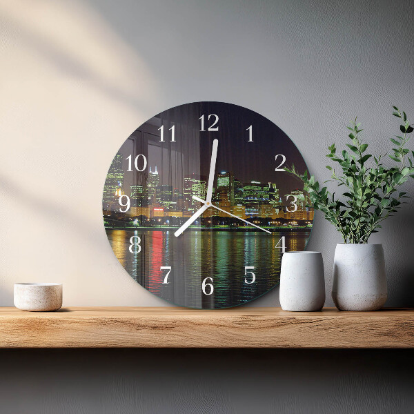 Ronde glazen klok Horizon