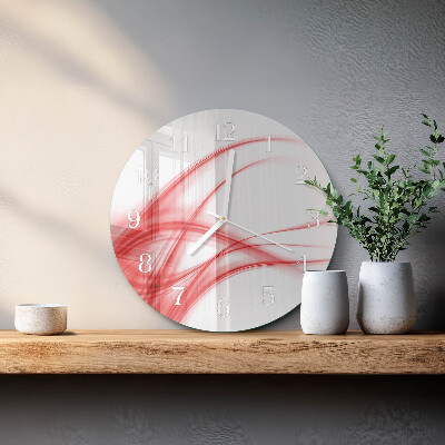 Ronde glazen klok Abstracte kunst