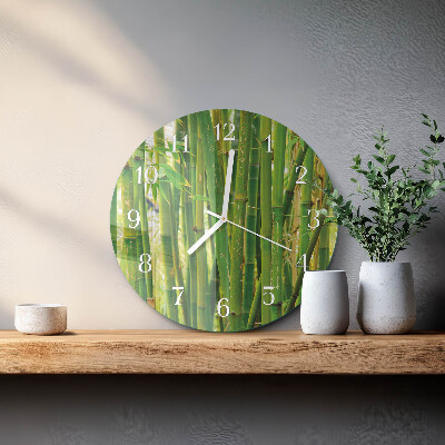 Ronde glazen klok Bamboeplant