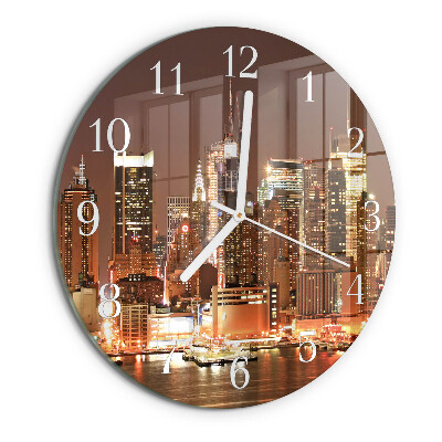 Ronde glazen klok Horizon