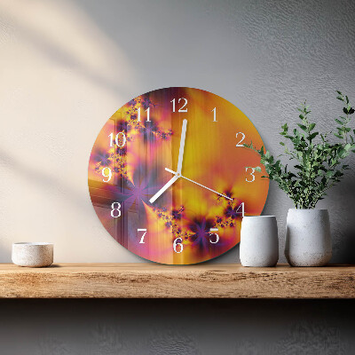 Ronde glazen klok Bloemen