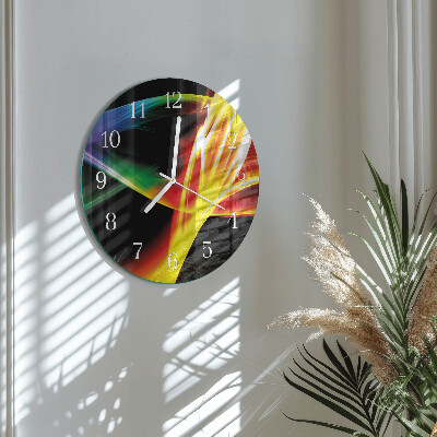Ronde glazen klok Abstractie